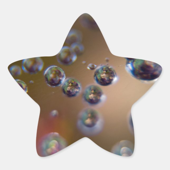 Pegatina En Forma De Estrella El agua en movimiento (Anverso)
