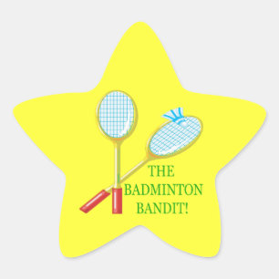 Pegatina En Forma De Estrella El bandido del bádminton