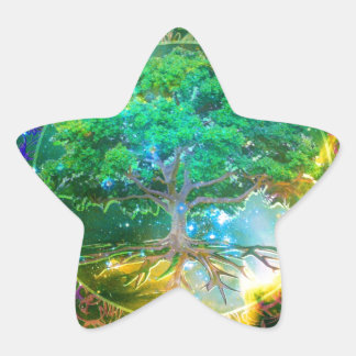 Pegatina En Forma De Estrella El bienestar del árbol de la vida
