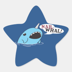 Pegatina En Forma De Estrella El fuerte narwhal