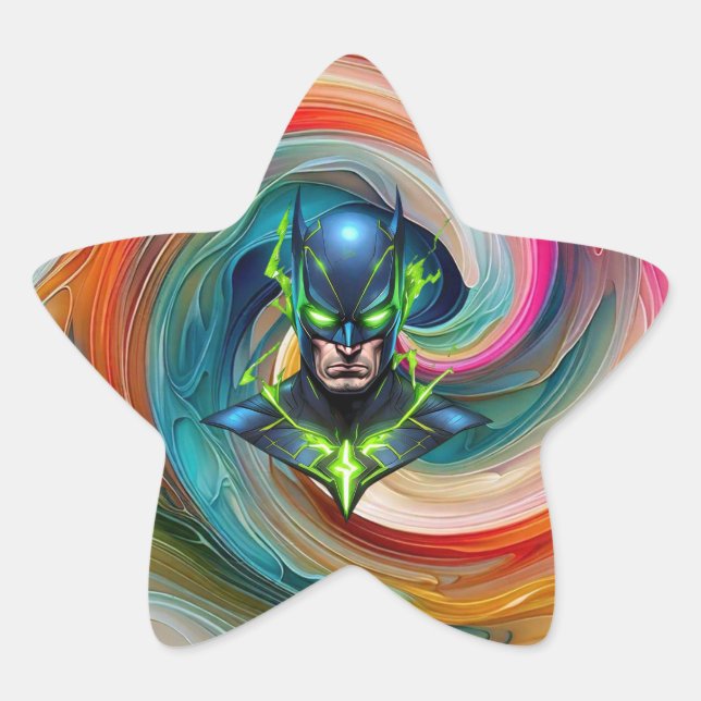 Pegatina En Forma De Estrella "El héroe de la absorción" (Anverso)