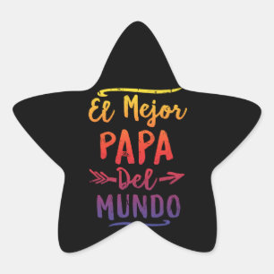 Pegatina En Forma De Estrella El mejor Papa del mundo papá