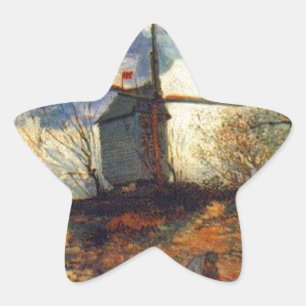 Pegatina En Forma De Estrella El Molino de la Galette Van Gogh