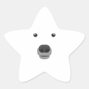 Pegatina En Forma De Estrella El Oso Polar Enfrenta Vestido Carnaval Niños Atrac