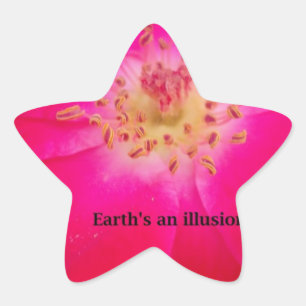 Pegatina En Forma De Estrella El Rosa cósmico: El diseño de la adoración de la n