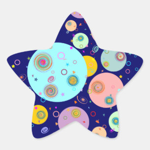 Pegatina En Forma De Estrella El universo B2