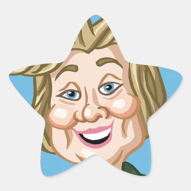 Pegatina En Forma De Estrella Elecciones de Hilary Clinton 2016 (Anverso)