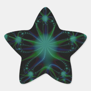 Pegatina En Forma De Estrella Electrify Fractal
