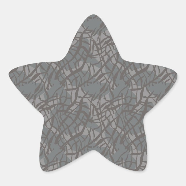 Pegatina En Forma De Estrella Elefante de patrón (Anverso)
