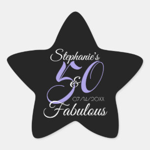 Pegatina En Forma De Estrella Elegante 50 y fabulosas clases de cumpleaños perso