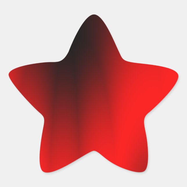 Pegatina En Forma De Estrella Elegante Esplash Rojo (Anverso)