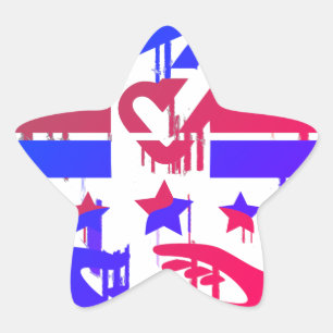 Pegatina En Forma De Estrella Emblema creativo de empoderamiento y representació