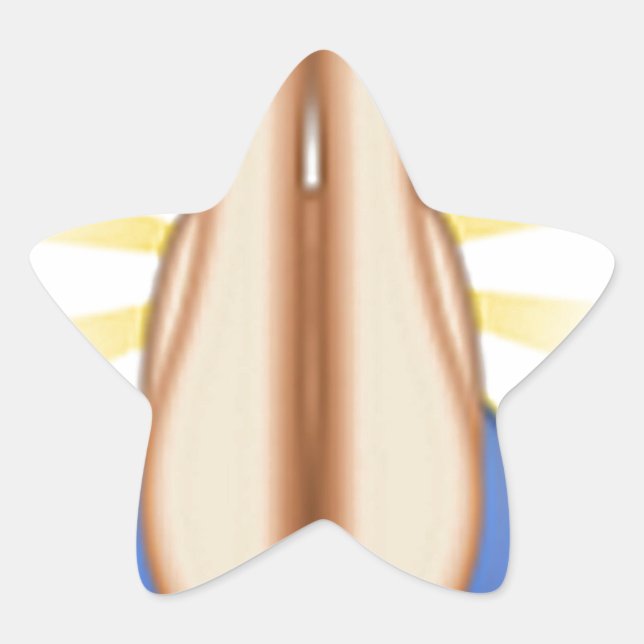 Pegatina En Forma De Estrella emoji de oración (Anverso)