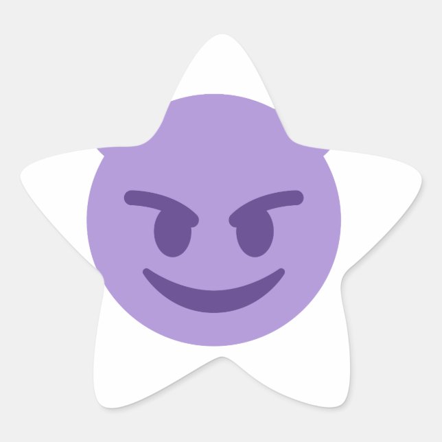 Pegatina En Forma De Estrella emoji del diablo (Anverso)