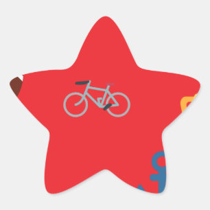 Pegatina En Forma De Estrella emoji deportiva