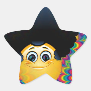 Pegatina En Forma De Estrella emojis afro