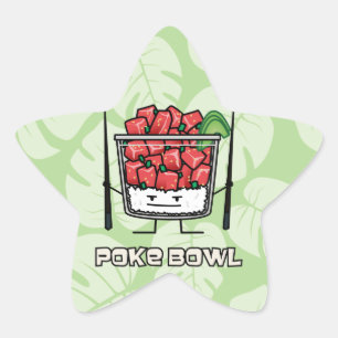 Pegatina En Forma De Estrella Empuje el aku de los palillos de la ensalada de