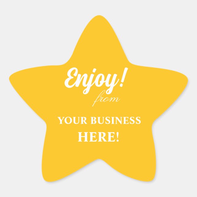 PEGATINA EN FORMA DE ESTRELLA ENJOY STICKERS (Anverso)