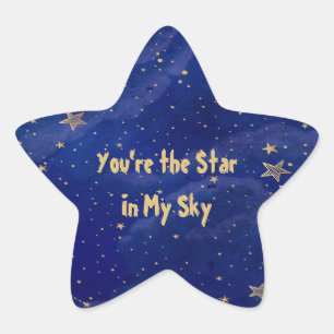 Pegatina En Forma De Estrella Eres la estrella en mi cielo