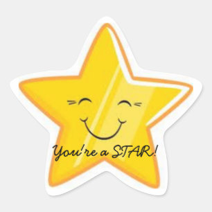 PEGATINA EN FORMA DE ESTRELLA ¡ERES UNA ESTRELLA!