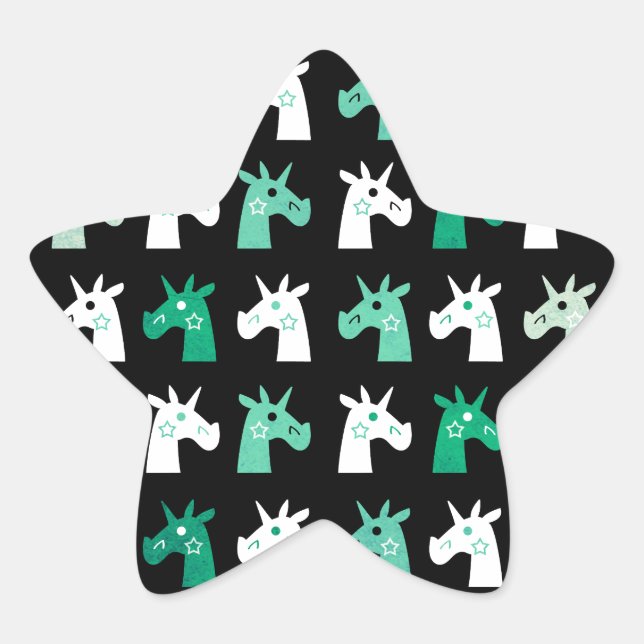 Pegatina En Forma De Estrella Eres una estrella Unicornio (Anverso)
