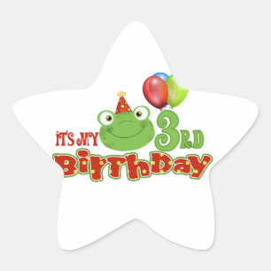 Pegatina En Forma De Estrella Es mi tercer cumpleaños.