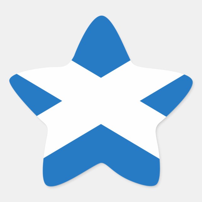 Pegatina En Forma De Estrella Escocia (Anverso)