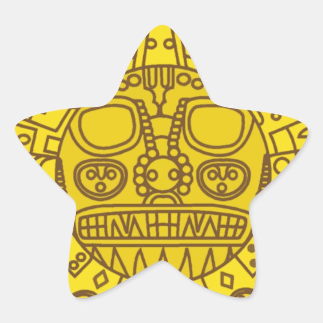 Pegatina En Forma De Estrella Escudo de armas de Cuzco (Anverso)