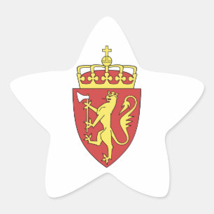 Pegatina En Forma De Estrella Escudo de armas de Noruega