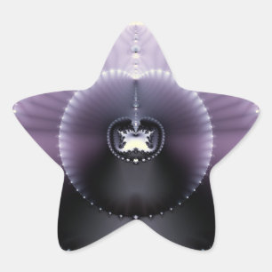 Pegatina En Forma De Estrella Espacio Púrpura