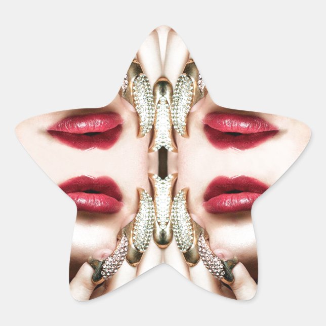 Pegatina En Forma De Estrella Espectáculo mágico (Anverso)