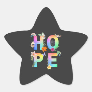 Pegatina En Forma De Estrella Esperanza Inspiradora artística positiva motivacio