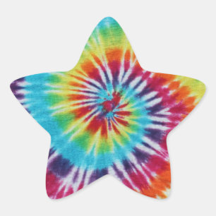 Pegatina En Forma De Estrella Espiral arcoiris