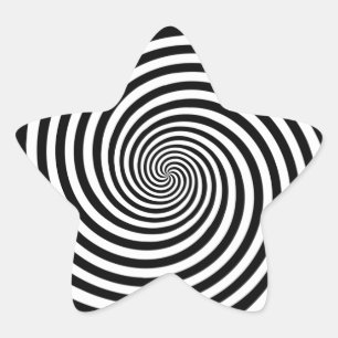Pegatina En Forma De Estrella Espiral de Hipnosis