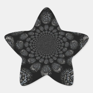 Pegatina En Forma De Estrella Espiral distorsionada de mundos abstractos