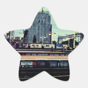 Pegatina En Forma De Estrella Estación de Manchester, con vista