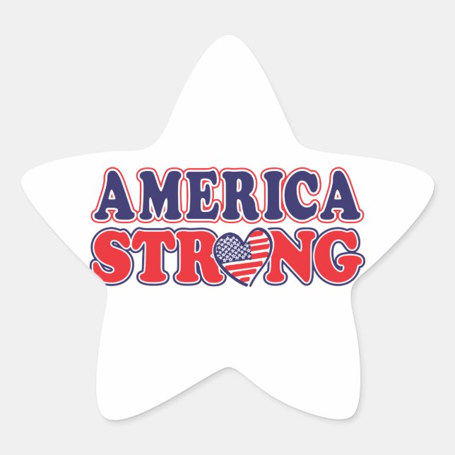 Pegatina En Forma De Estrella Estados Unidos fuerte (Anverso)