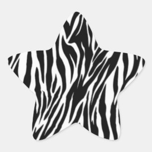 Pegatina En Forma De Estrella estampado de cebra