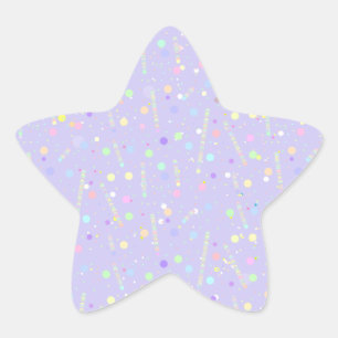 Pegatina En Forma De Estrella Estética de color púrpura pastel