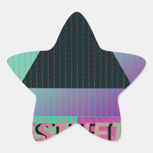 Pegatina En Forma De Estrella estética de vaporwave