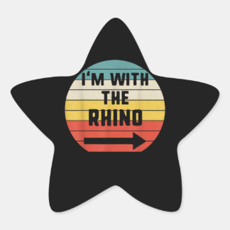 Pegatina En Forma De Estrella Estoy con el traje de pareja de Rhino Halloween