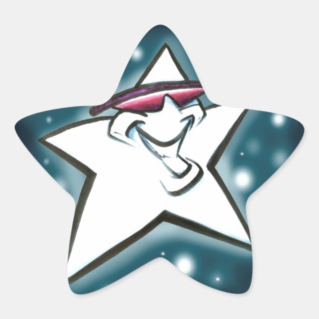 Pegatina En Forma De Estrella Estrella (Anverso)