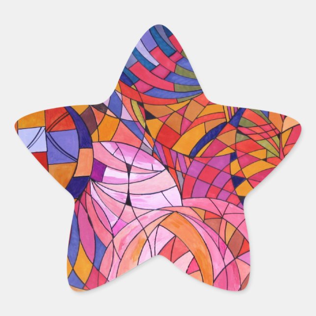 Pegatina En Forma De Estrella Estrella de baloncesto (Anverso)