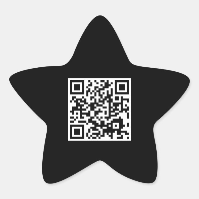Pegatina En Forma De Estrella estrella de código QR de personalizable (Anverso)
