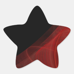 Pegatina En Forma De Estrella Estrella de fondo de color rojo y negro