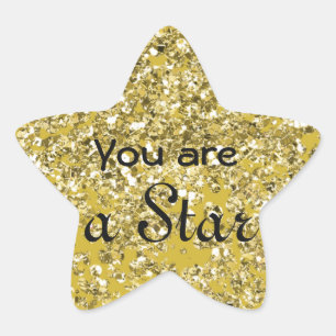 Pegatina En Forma De Estrella Estrella de la Esperanza Sparkly