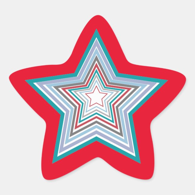 Pegatina En Forma De Estrella Estrella de Navidades divertidos (Anverso)