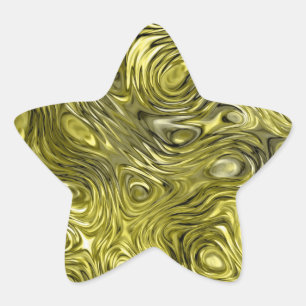 Pegatina En Forma De Estrella Estrella de pegatina de impresión amarilla