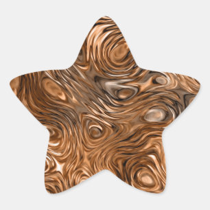 Pegatina En Forma De Estrella Estrella de pegatina de impresión "de cobre" fundi