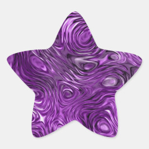 Pegatina En Forma De Estrella Estrella de pegatina de impresión Molten Lilac